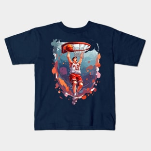 Basketball Lover Retro Design Kids T-Shirt